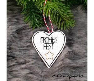 Stickserie ITH - Anhänger Weihnachtsherzen